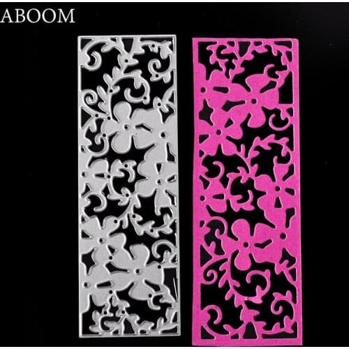 ABOOM 1PC Scrapbooking Dies Flower Rectangle Metal Steel Cutting Dies Stencils For Card Photo Album Decoration DIY Craft Die Cut