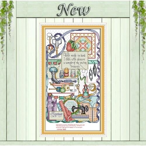 Sewing machine diy painting cartoon Counted Printed on canvas DMC 11CT 14CT Chinese Cross Stitch kits Needlework Sets embroidery