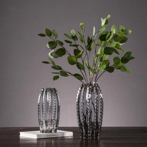 Nordic Wind Glass Vase Flower Arrangement Home Table Dried Flower Vase Bottle Display