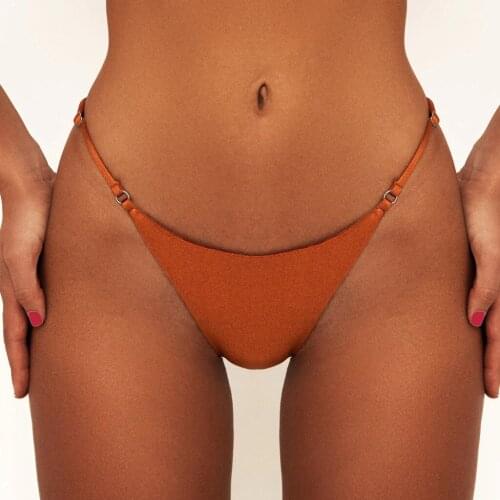 Thong V Swimsuit Bottom Bikini T-Back Brazilian Cheeky Bottom Swimwear Swim Shorts Beach Pants Hipster Briefs Thong Underwear