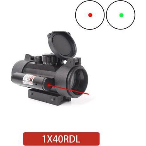 Tactical 1X40 MM Red Green Dot Sight Scope Optic Collimator Hunting Riflescope With 11/20MM Dovetail For Rifle Outdoor Air Gun