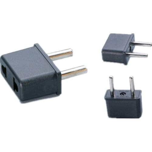 Universal US To EU Plug USA To Europe 220V Travel White Wall AC Power Charger Outlet Adapter Converter 2 Round Socket Pin