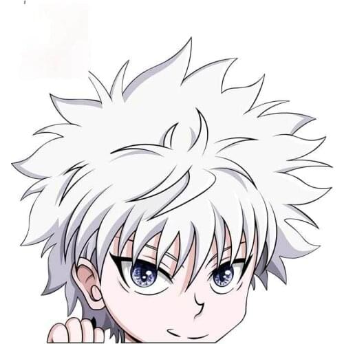 Hxh Killua Peeker Vinyl Car Stickers Waterproof DIY Anime Car Wrap Scratch-proof Decal for Vehicle Apply To Car Window Laptop