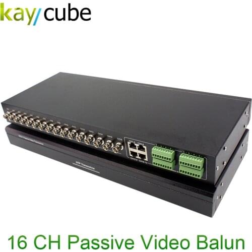 16Ch Passive Utp Video Balun Simultaneously Transmit 16 Channels Of Video Signal Through Cat5 Twisted Pair Cable 16 Transceiver