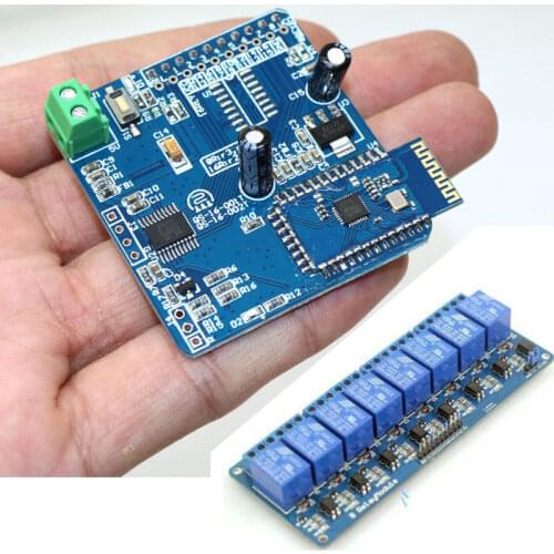 8 Channel Module + 8CH Bluetooth Relay Merge Android Remote control Switch Motor light Phone APP