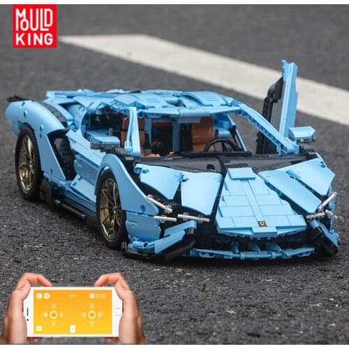 MOULD KING Remote control car Technic Limborghinis Racing Car Model Set Building Blocks Lepining 13056 Kids Toys Christmas Gifts
