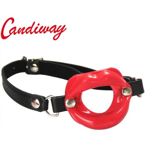 Candiway Erotic Lip Gags Fetish Open Mouth blowjob O Ring BDSM Sexy Oral play Bondage Restraints Slave Adult Sex Toy For Couples