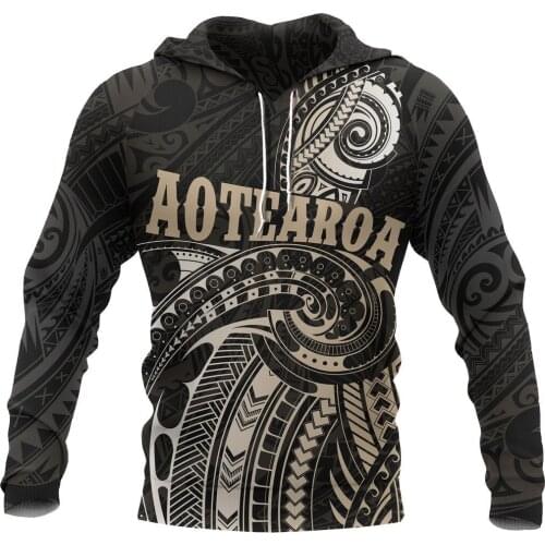Maori Tattoo with Map New Zealand 3D Print Unisex Deluxe Hoodie Men Sweatshirt Streetwear Zip Pullover Casual Jacket Tracksuit-1