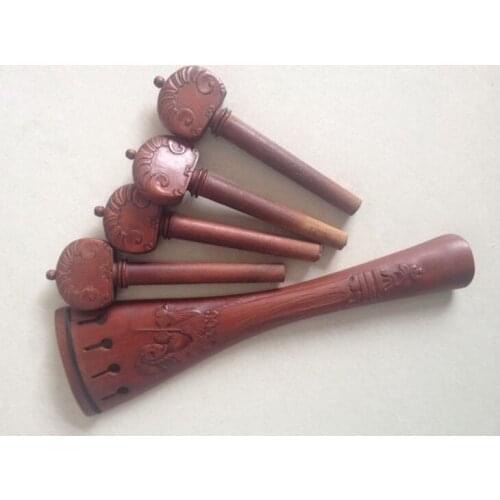 Quality handcraved cello parts , handmade sculpture cello pegs and tailpiece