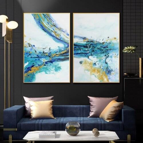 Colorful New Chinese Style Abstract Painting Canvas Poster Print Minimalist Wall Art Pictures For Living Room Aisle Studio Decor