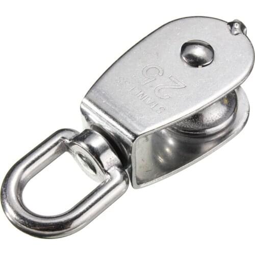 M15 M20 M25 M32 Heavy Duty Steel Single Wheel Swivel Lifting Rope Pulley Block