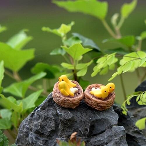 Mini Resin Bird Figure Miniature Ornaments Looks Real Landscape Bonsai Doll Toy