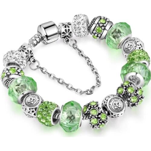 SZELAM Fashion 12 Constellation Bracelets Bangles Charm For Women Crystal Bracelet Jewelry Pulseras Mujer Bracelet SBR190425