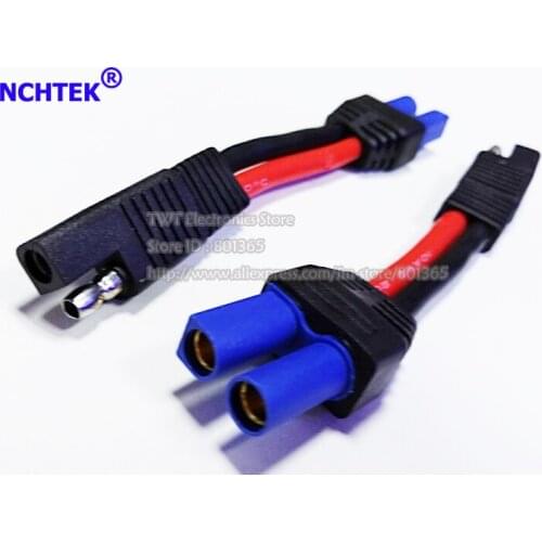 NCHTEK SAE to EC5 Female Plug Power Automotive Wire Adapter Connector Cable About 12CM/Free Shipping/10PCS