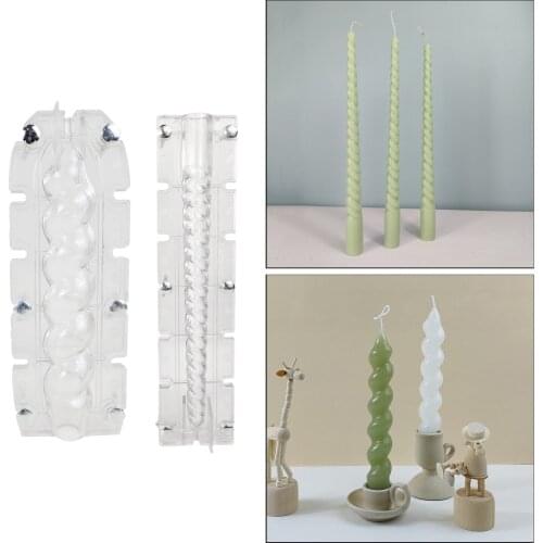 Plastic Wax Melt Candles Molds Clear Candle Making Moulds for Home 19.3x2CM