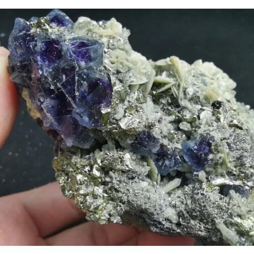 311.6gNatural rare chalcopyrite purple fluorite cluster mineral specimen stone and CRYSTAL HEALING CRYSTAL QUARTZ GEM