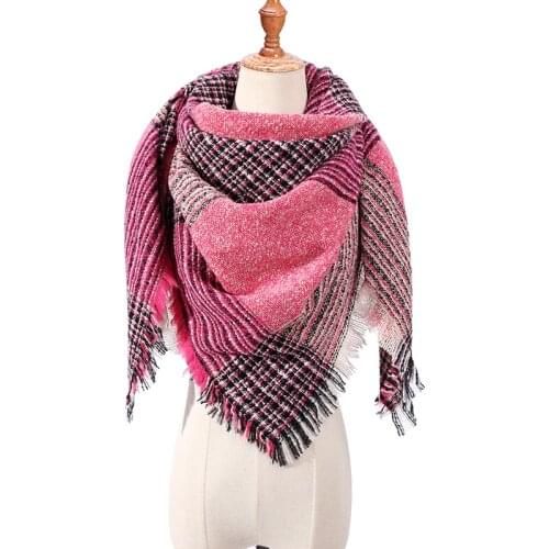 Luxury brand neck bandana pashmina lady wrap Designer 2019 knitted spring winter women scarf plaid warm cashmere scarves shawl