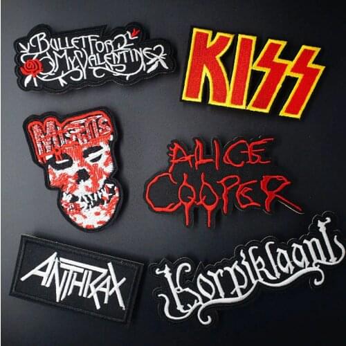 Band DIY Cloth Badges Mend Decorate Patch Clothes Apparel Sewing Decoration Applique Patches Badge Rock Music