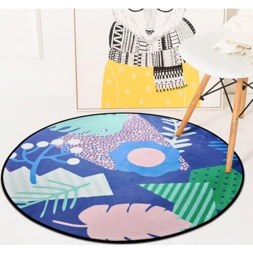 High Quality Creative Cartoon Leaves Round Carpet Rugs Home Decor Doormat Floor Mat For Living Room Bedroom Kids Room Carpet