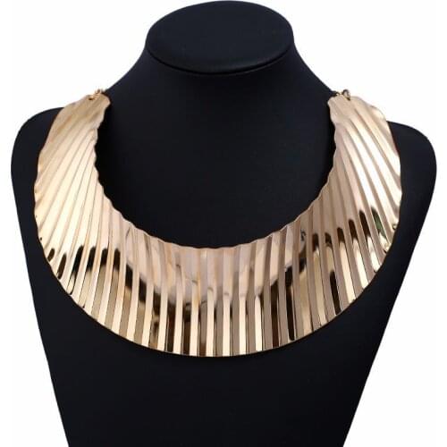 LZHLQ Big Chunky Necklace Choker Necklace For Women Statement Maxi Punk Necklace Alloy Collar Chokers Fashion Bohemian Jewelry