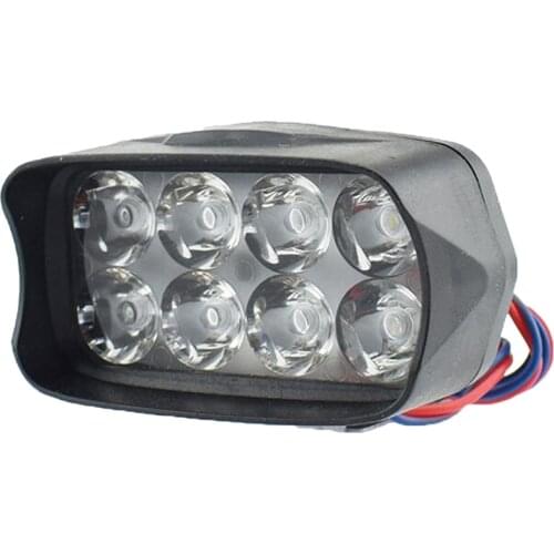 1Pcs Motorcycle Car Super Bright 8 LED Light Headlight Spotlights Headlamp