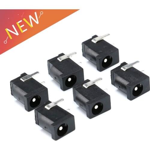 20Pcs DC-002 1A 30V Black DC Power Jack Socket Connector DC002 3.5*1.3mm 1.3 for Mini DC Socket