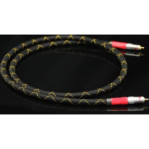 3 meter/ pair 8N OFC copper intecconnect Audio Cable with Gold plated connection plugs