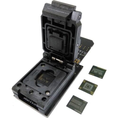 3 IN 1 12x16 mm eMMC153/169 eMCP162/186 eMCP221 Test Socket Reader Clamshell BGA153 BGA169 BGA162 BGA186 BGA221 Data Recovery