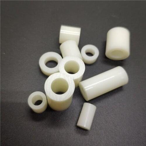 30pcs M4 Insulation column Plastic bolster straight through columns Nylon casing ABS washer Round hole pillar 35~50mm high