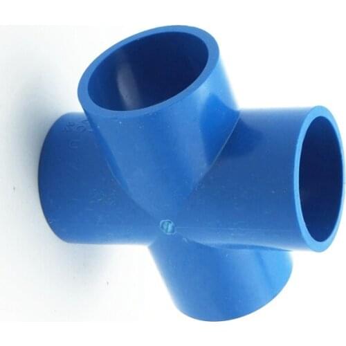 40mm ID PVC 4 Way Cross Tube Joint Pipe Fitting Coupler Water Connector For Garden Irrigation System