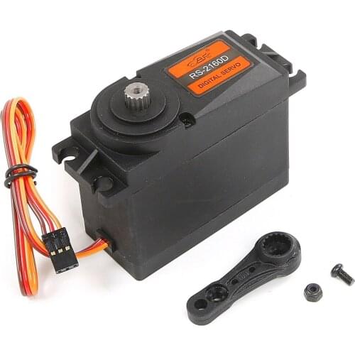 60KG Metal Gear Plastic Shell Large Servo with 15T/17T Double-sided Servo Arm Fit for 1/5 HPI ROVAN ROFUN KM BAJA Losi 5ive T