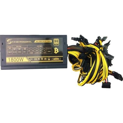 1800W PC Power Supply 1800W Mining Power Supply rx 480 RX570 rx 470 bitcoin 1800W Miner power supply adjustable Antminer mining