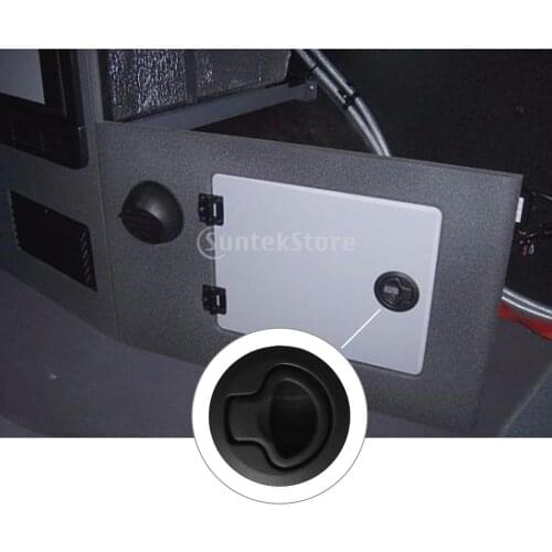 Black Nylon 2" Flush Pull Slam Latch for Boat Deck Hatch 1/2" Door Replacement Marine Accessory