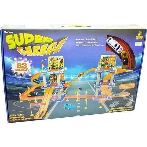 Virtue Toy 6 Layer Big Garage Parking Kit Metal Trolley