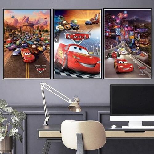Children Room Wall Art Decoration Cartoon Cars Movie Poster And Print Disney Film Canvas Painting Picture Gaming Room Home Decor