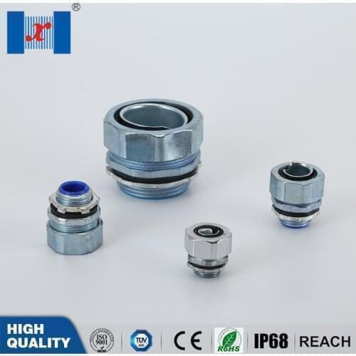 DPJ 1/2“ Zinc Alloy Hose Fitting Hexagonal Male Conduit Fitting For Flexible Pipes