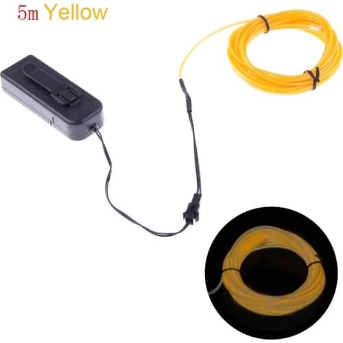 Flexible Glow Neon LED Light EL Wire Strip Tube for Car Dance Party Decoration Pets Collar With Controller Multicolor