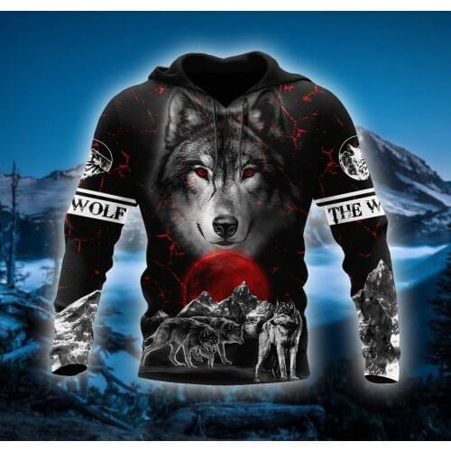 Beautiful Night Wolf 3D All Over Printed Autumn Men Hoodies Unisex Casual Zip Pullover Streetwear sudadera hombre DW0491