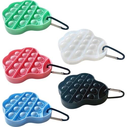 Push Pop Bubble Sensory Toy for Adult Kid Cat Paw Anti-stress Fidget Toys Autism Squishy Stress Reliever Toys Key Chain