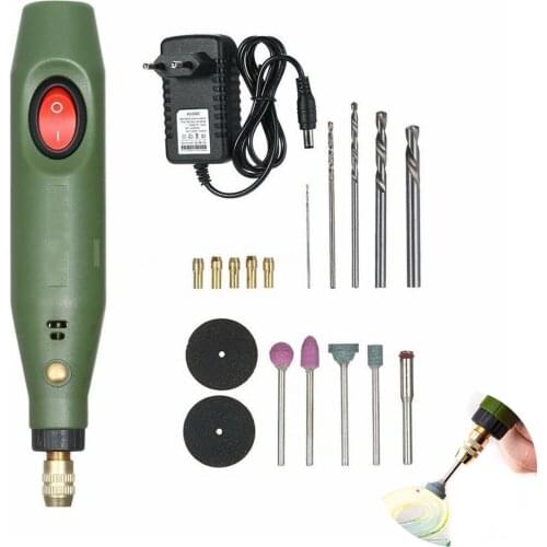 Clay Casting Mold Tool Mini Electric Drill Kit Handheld Variable Speed USB Charging Grinding Polishing Cutting Accessories Set