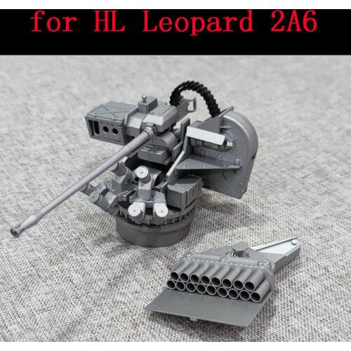 Metal Static Weapon Station Exercise Device Tracked Machine Gun for 1/16 Heng Long Leopard 2A6 Remote Control Tank Model