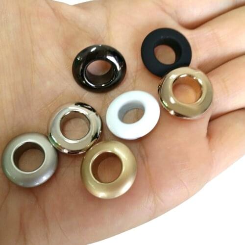 Wholesale 100sets/lot No Sew metal brass eyelets with washer 8mm*16mm round metal grommets 7color free shipping eyelets-16MM