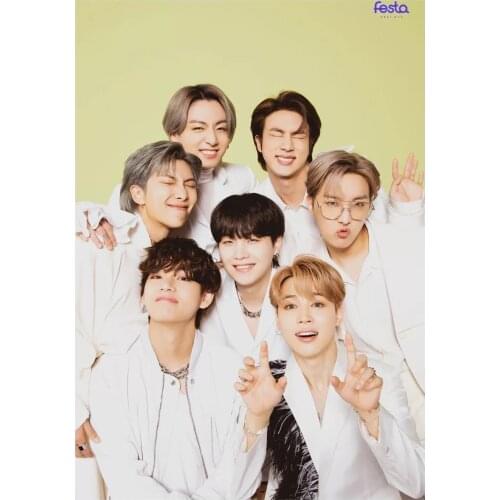 K-POP Bangtan Boys 8th Anniversary Family Portrait Poster Wall Stickers JUNG KOOK V JIMIN JIN SUGA RM J-HOPE Fans Collection