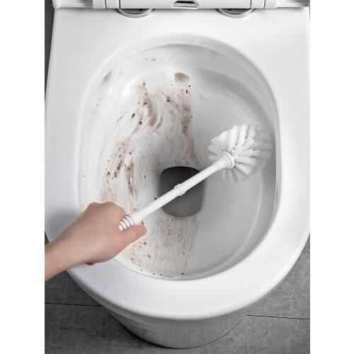Toilet no punching and no dead corner cleaning toilet brush set household wall hanging long handle toilet brush holder
