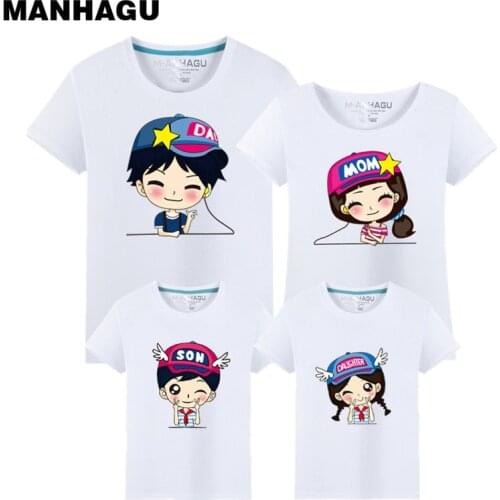 Mother And Daughter Clothes Cute mommy and me Pattern T Shirt Baby Mother&Kids Clothing Suit Mother Daughter Outfits Family Look