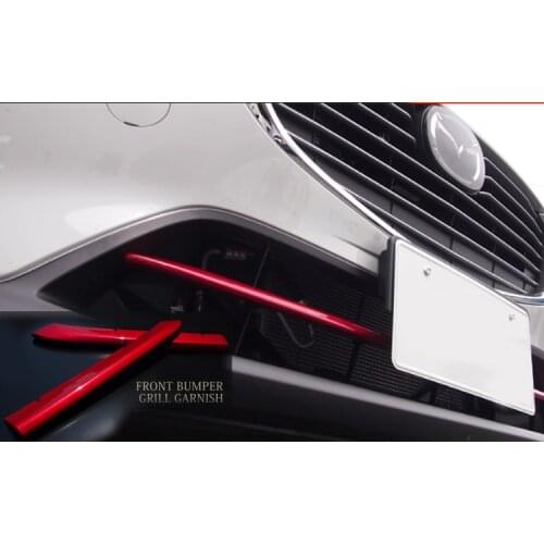 ABS Chrome Car front grille trims for mazda cx-3 cx 3 cx3 2016 2017 2018 2019 Front Bumper Air-inlet Grille 2pcs/lot