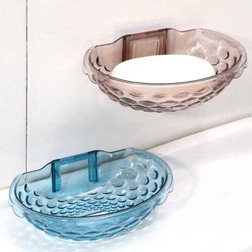 No Need To Perforate Seamless Paste Transparent Soap Holder Bathroom Drain Soap Dish Toilet Soap Holder Wall-mounted Shelf