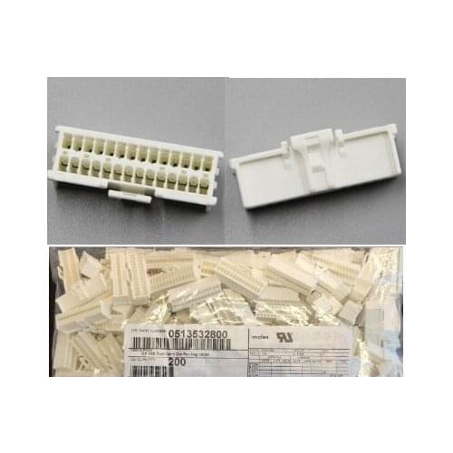 Connectors 0513532800 DL CONN DIP REC HSG 28CKT housing 51353-2800 terminal crimp socket header original part 513532800