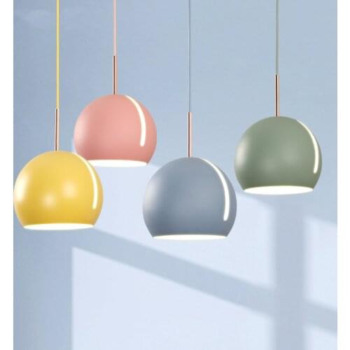 Modern Pendant Light Rotatable Nordic Macaron Dining Room Bedroom Kitchen Hanging Lamps Indoor Home Led Light Fixtures Luminaire