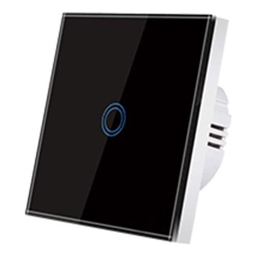 Smart home glass panel wall switch home hard single live wire waterproof touch switch